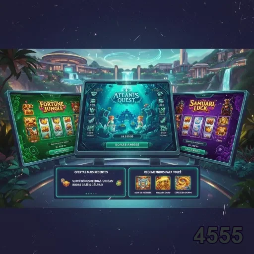 Jogador se divertindo em slots do cassino 4555